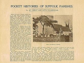 Great & Little Blakenham Pocket History Pg 1, Kindly supplied by Mr & Mrs R Hood