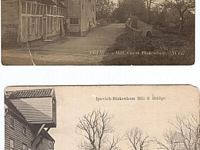 GB mill postcards x 2 front